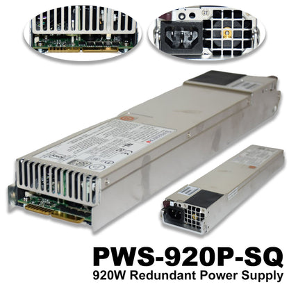 Lot Of 2 SuperMicro PWS-920P-SQ 920W Redundant 1U 80+ Platinum Hot-Swap PSU