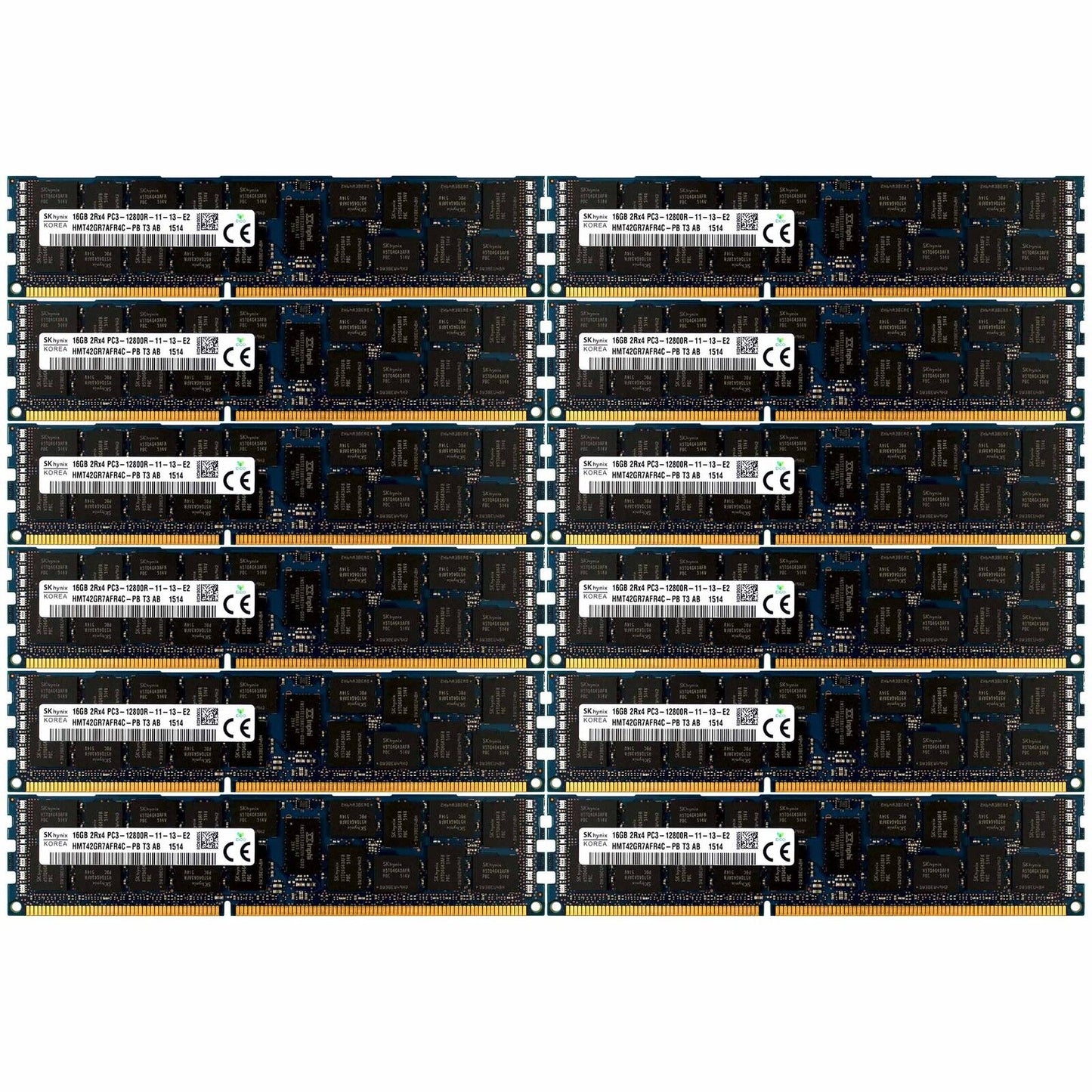 PC3-12800 12x16GB HP Proliant BL28C BL2X220C DL160 DL170E SL160Z G6 Memory Ram