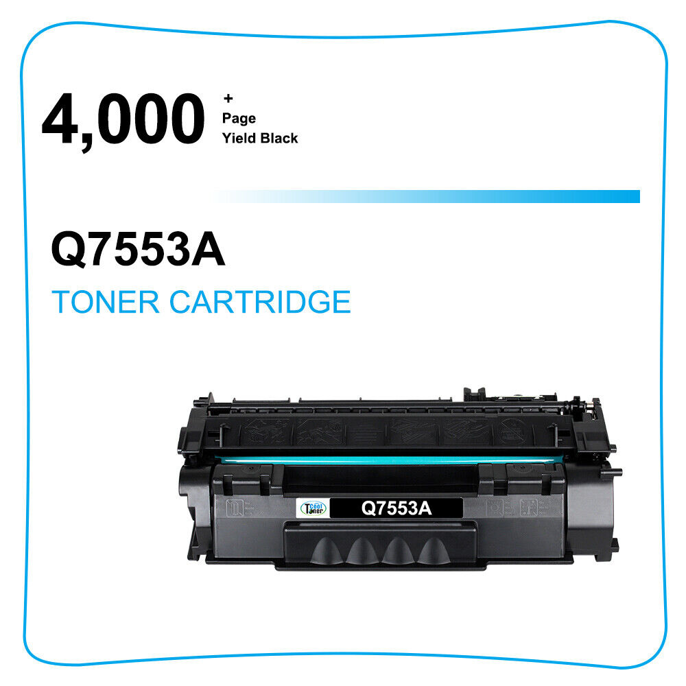 10 Pack Q7553A Black Toner Cartridge For HP LaserJet M2727nfs MFP P2014D P2014N
