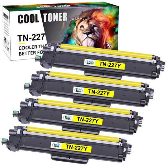 4x TN227 Yellow Toner Compatible With Brother HL-L3210CW HL-3230CDW HL-L3270CDW