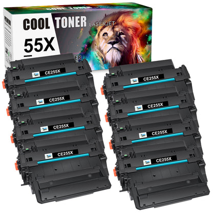 8 Pack CE255X 55X Toner Compatible With HP Enterprise P3015 P3015n P3015d P3015x