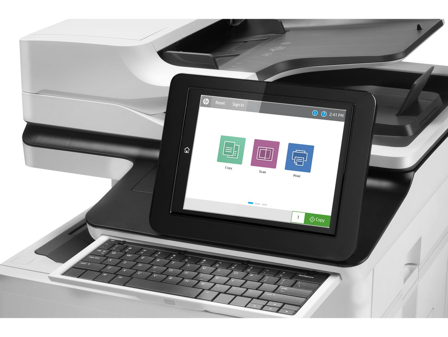 HP LaserJet Enterprise Flow MFP M634h Laser Printer, Black And White Mobile