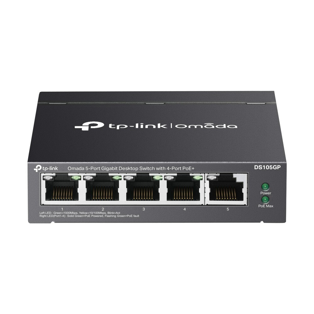 TP-Link DS105GP | Omada 5-Port 1000Mbps Gigabit Unmanaged Switch | 4* PoE+ Port
