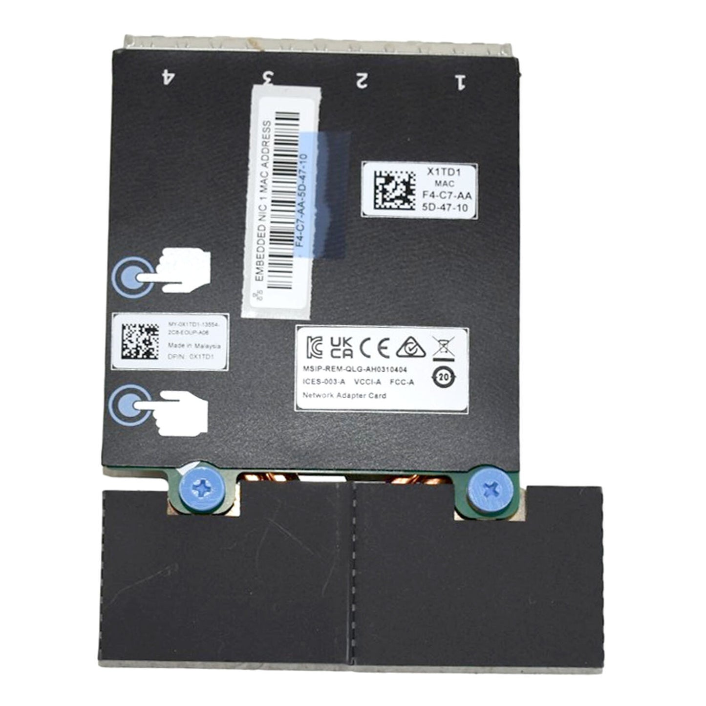 Lot of 25 Dell QLogic QL41164 Quad-Port 10GbE RJ-45 Network Daughter Card X1TD1