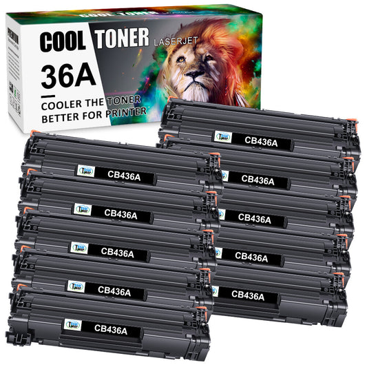 10PK CB436A Toner Compatible With HP 36A LaserJet P1505 P1505n M1522n M1120n MFP