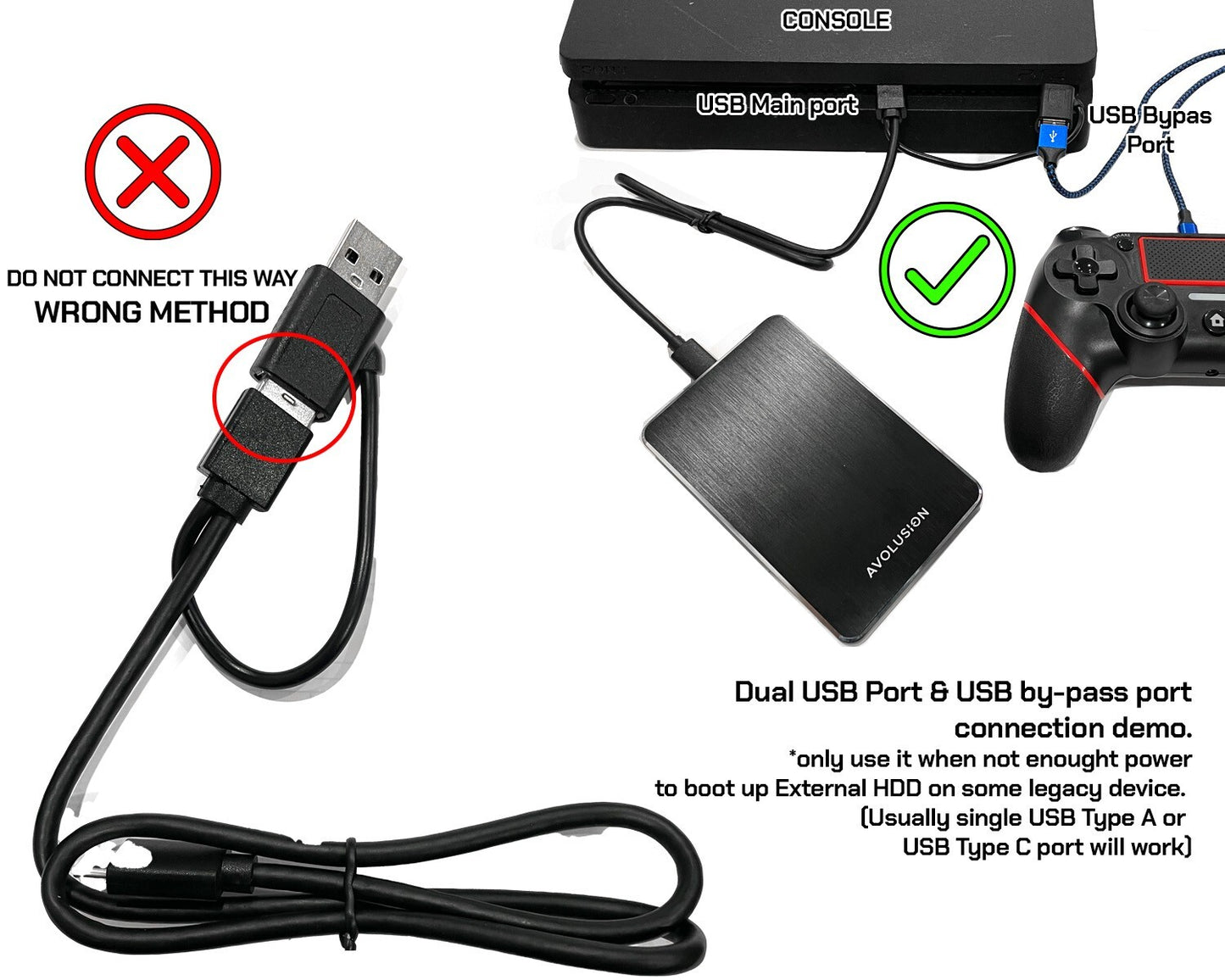 Avolusion M2 Series 1TB USB 3.0 External Portable Hard Drive (For Xbox One X, S)