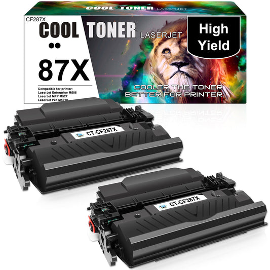 2 87X Toner Compatible With HP CF287X LaserJet Enterprise M506dn M506n MFP M527f