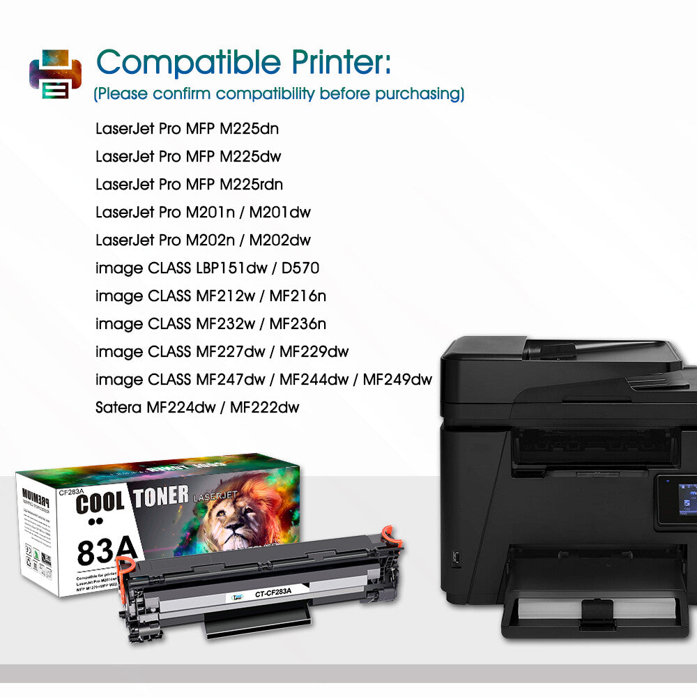 30PK 83A CF283A Toner Compatible with HP LaserJet Pro M201dw M127fw M125nw MFP