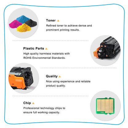 5PK CE400A Toner Compatible With HP 507A LaserJet M551 M551dn MFP M575dn M570F