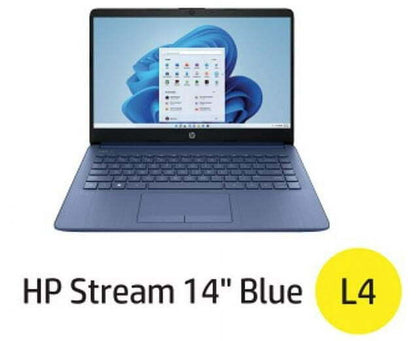 HP Stream Laptop 14" Micro-Edge HD Celeron N4120 16GB 64GB eMMC Webcam Win 11 S