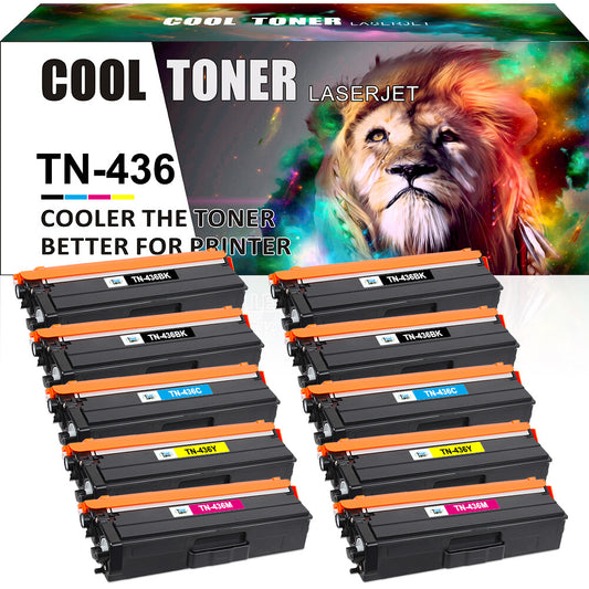 10PK Toner Compatible With Brother TN436 HL-L8360CDW MFC-L8900CDW MFC-L9570CDW