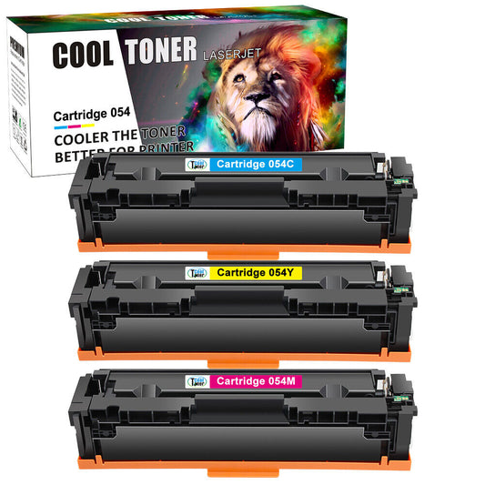 3 Toner Cartridge For Canon 054 Color Imageclass MF640C MF644cdw MF642cdw LBP620