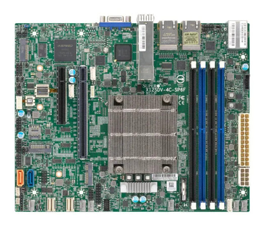 SuperMicro X12SDV-10C-SP6F Embedded FlexATX, Xeon ICX-D, Dual 25GSFP28,Quad1GbE