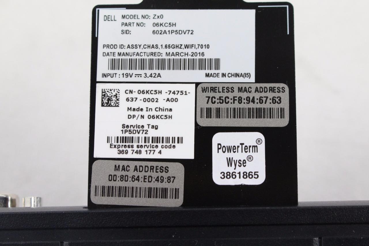 Genuine Dell Wyse Zx0 Z90D7 Thin Client DualCore 1.67GHz 6KC5H+DEVICE ONLY