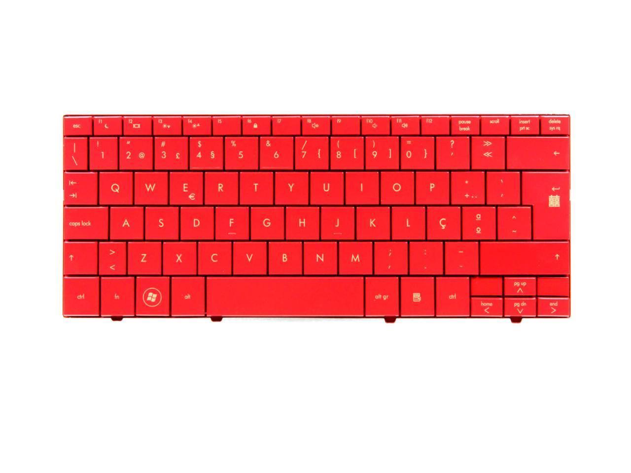 HP Mini 1000 1120NR 1125NR 84 Keys QWERTY Red Laptop Keyboard 508800-131