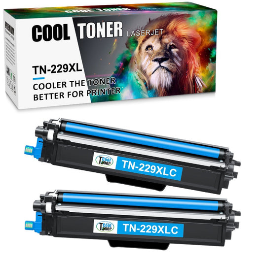 2PK TN229XL Cyan Toner Cartridge Fit For Brother TN229 MFC-L3765CDW HL-L3295CDW