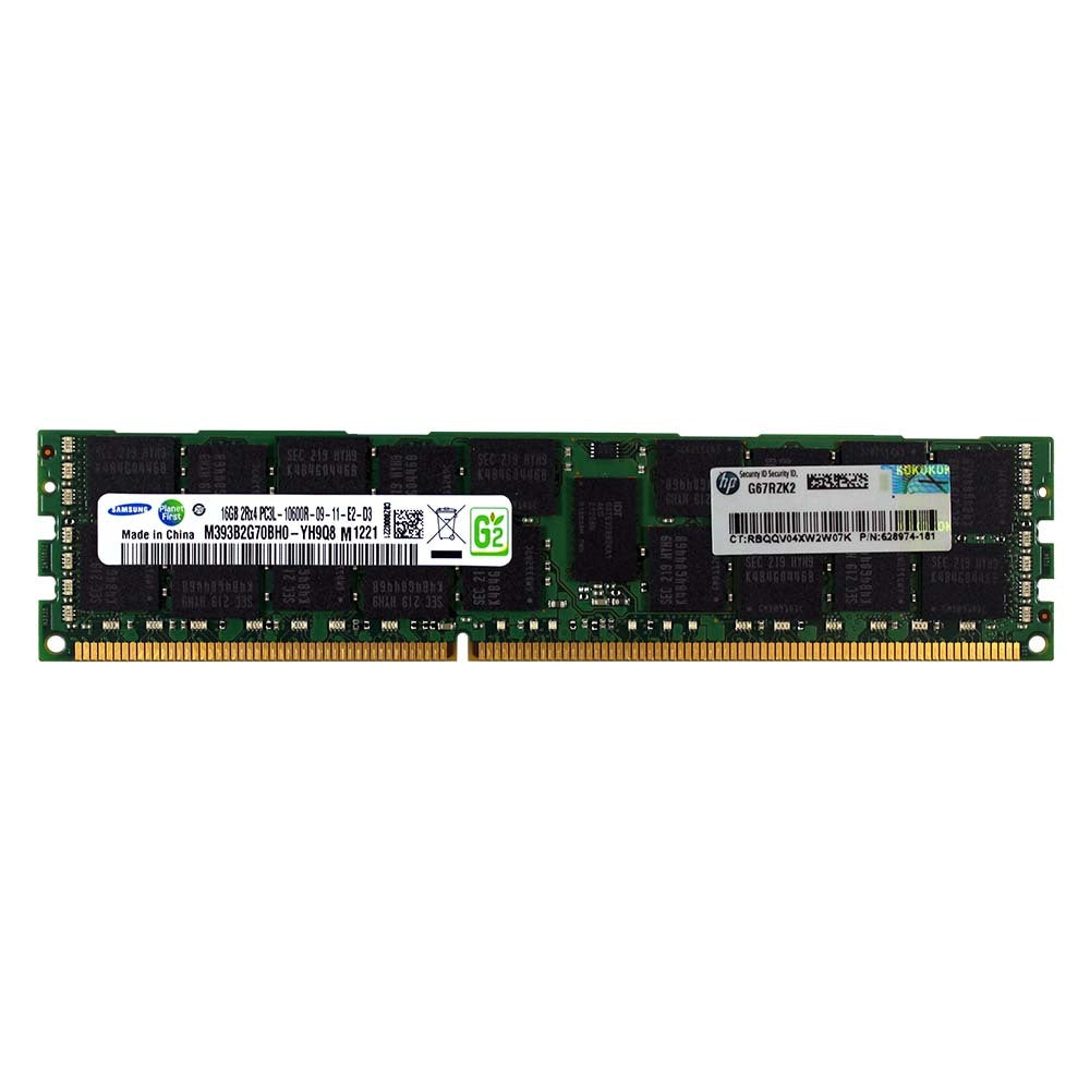 HP 628974-181 627808-B21 632202-001 16GB DDR3 PC3L-10600R 1.35V DIMM MEMORY RAM