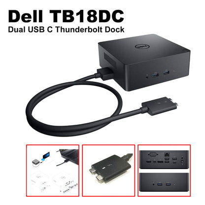 Genuine Dell Precision 7730 7530 USB-C Thunderbolt Docking Station TB18DC