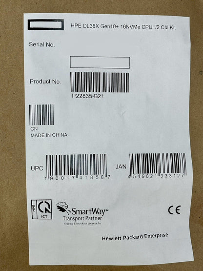 HPE DL38X DL385 Gen10 Plus/V2 16NVMe CPU1/2 Cable Kit NVMe 16x SFF P22835-B21