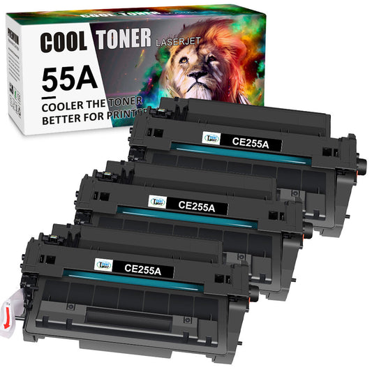 3PK CE255A Toner Cartridge For HP 55A LaserJet MFP M525f P3015 M525dn M521dn