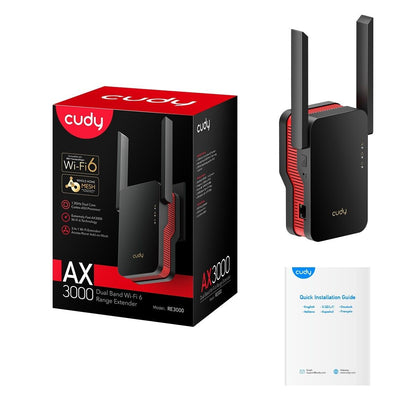 Cudy RE3000 | AX3000 Wireless Dual-Band Wi-Fi 6 Range Extender / Repeater