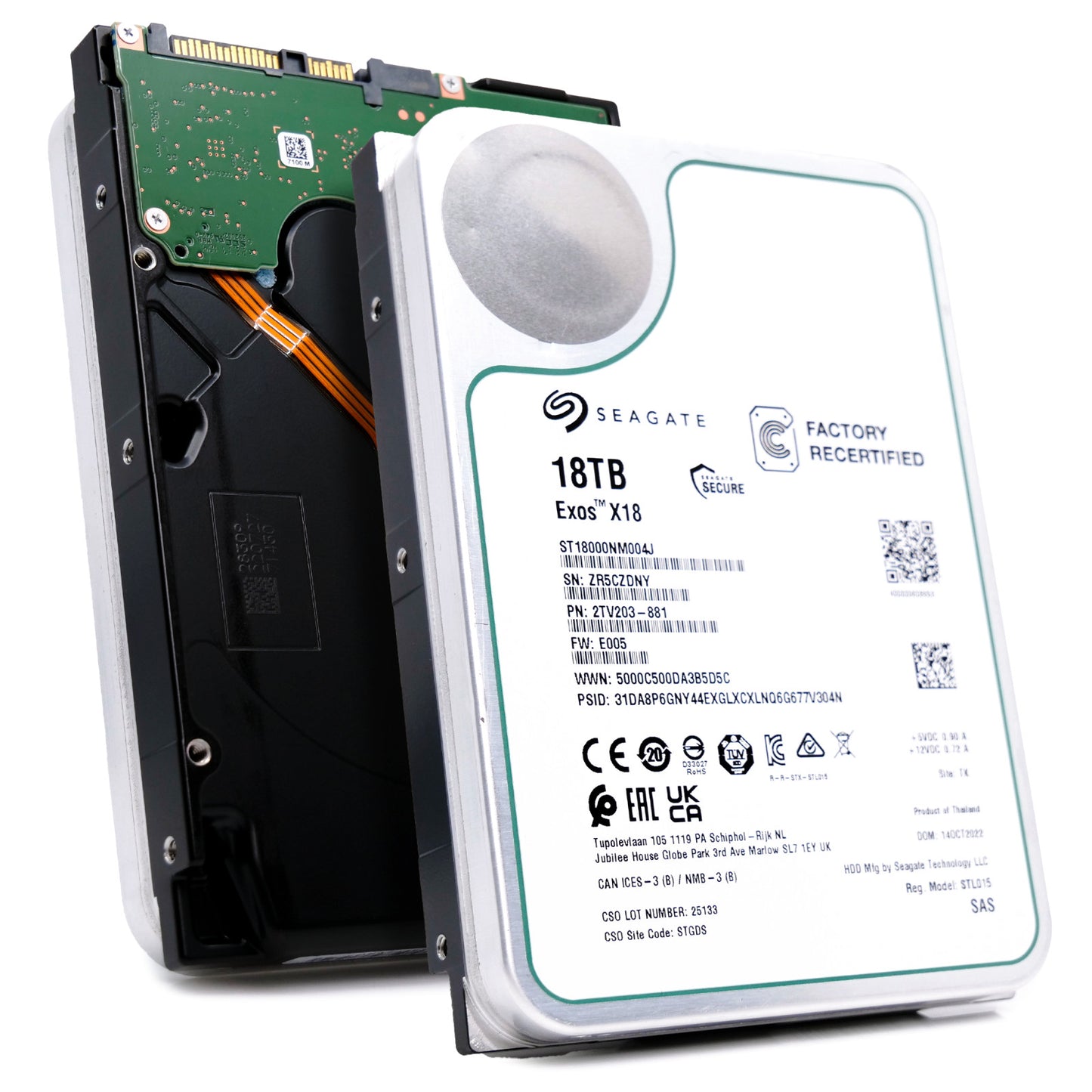 Seagate Exos X18 18TB SAS 12Gb/s 3.5" Enterprise HDD - ST18000NM004J (NOT FOR HOME PC)