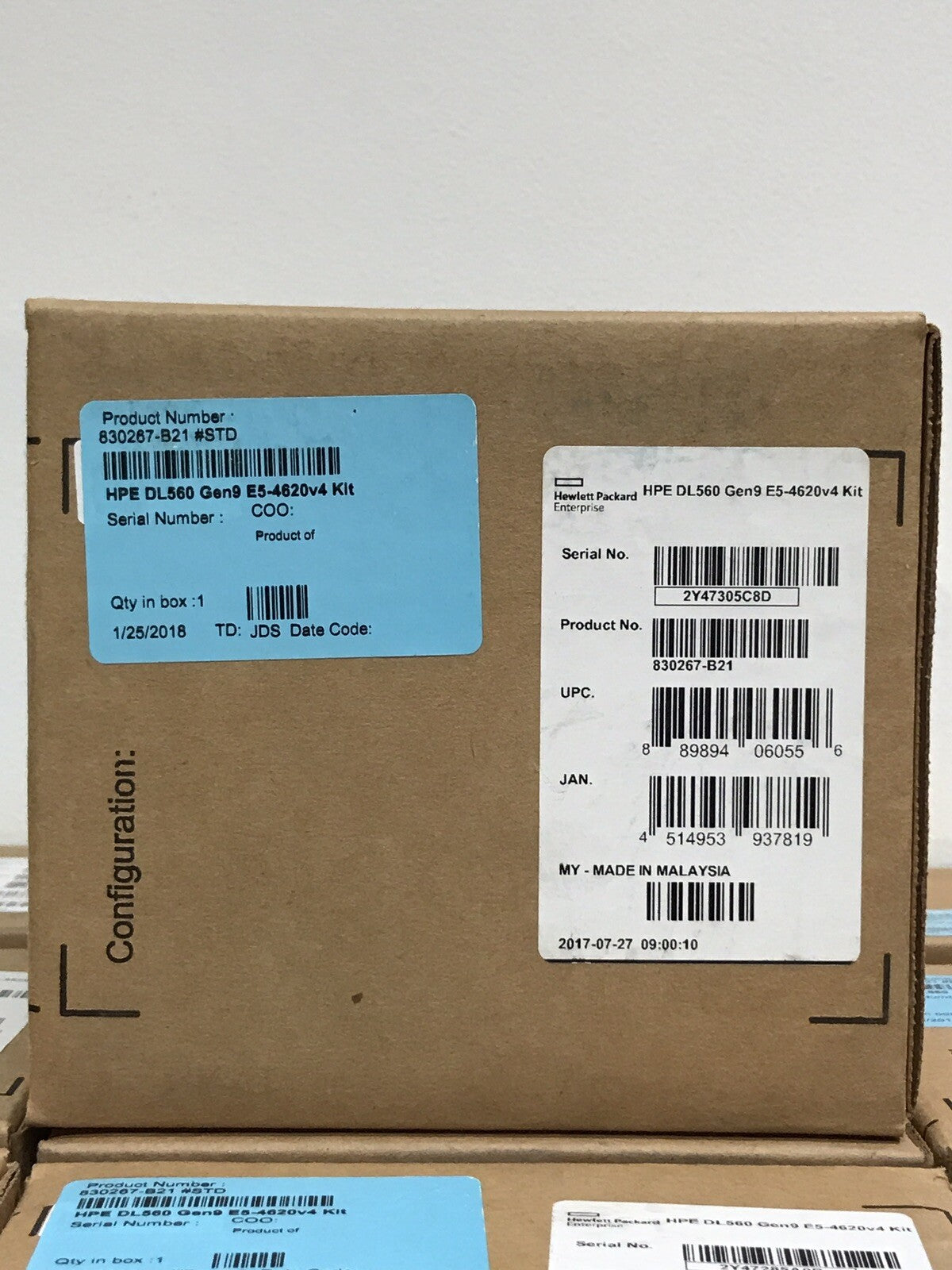 New Sealed HPE ProLiant DL560 G9 10 Core 2.1GHz Xeon E5-4620 V4 CPU Kit HP Gen9