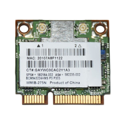 Lot x 5 HP BCM943224HMS Dual Band Wireless Half Mini PCI-e Wifi Card 582236-002