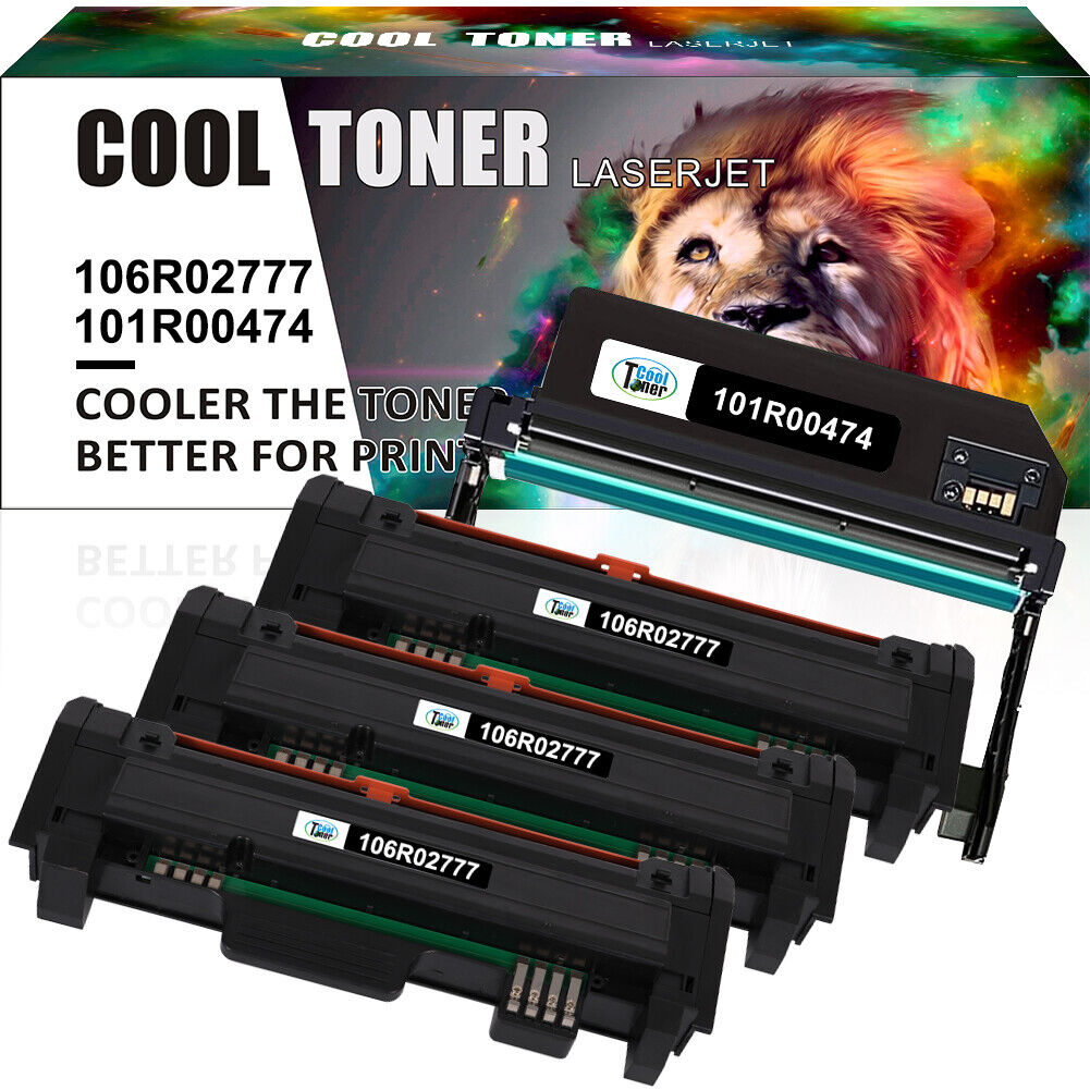 3x Toner + 1x Drum for Xerox 106R02777 Phaser 3052 3260DNI WorkCentre 3215 3225