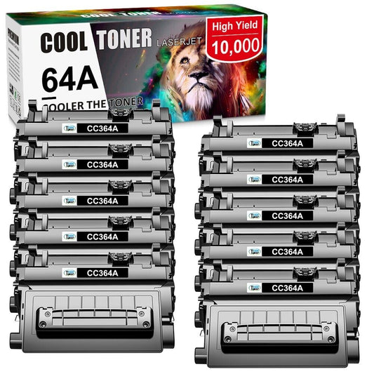 10 Pack CC364A 64A Toner Compatible with HP LaserJet P4014dn P4015 P4015n P4515x