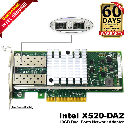 Intel X520-DA2 Dual-Port SFP+ 10Gbps Ethernet Server Network Adapter