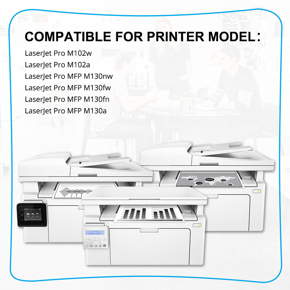 4PK CF217A 17A Toner Cartridge for HP LaserJet Pro M102w M102a MFP M130fw M130nw
