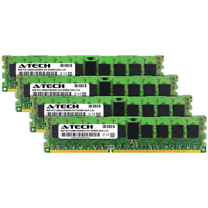 A-Tech 32GB 4x 8GB 1Rx4 PC3-12800R DDR3 1600MHz ECC RDIMM REG Server Memory RAM (NOT FOR HOME PC)