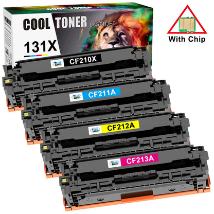 4X Toner CF210A-CF213A 131A Set Compatible For HP Laserjet Pro 200 M251nw M276nw