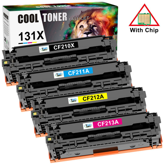 4X Toner CF210A-CF213A 131A Set Compatible For HP Laserjet Pro 200 M251nw M276nw