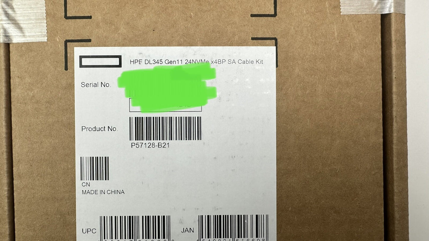 HPE DL345 Gen11 24SFF x4 NVMe Box 1-2-3 Type-p Controller Cable kit P57128-B21