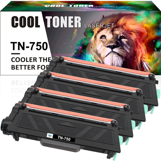4PK High Yield TN750 BK Toner Compatible With Brother MFC-8710DW HL-5450DW TN720