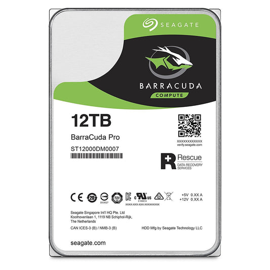 Seagate 12TB 7200RPM 256M SATA 6Gb/s 3.5 Desktop Performance HDD ST12000DM0007