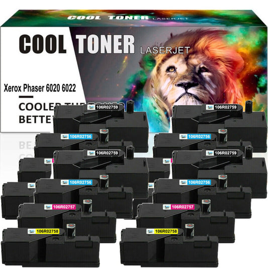 16 Pack Color Toner Compatible for Xerox WorkCentre 6027 6025 Phaser 6022 6020