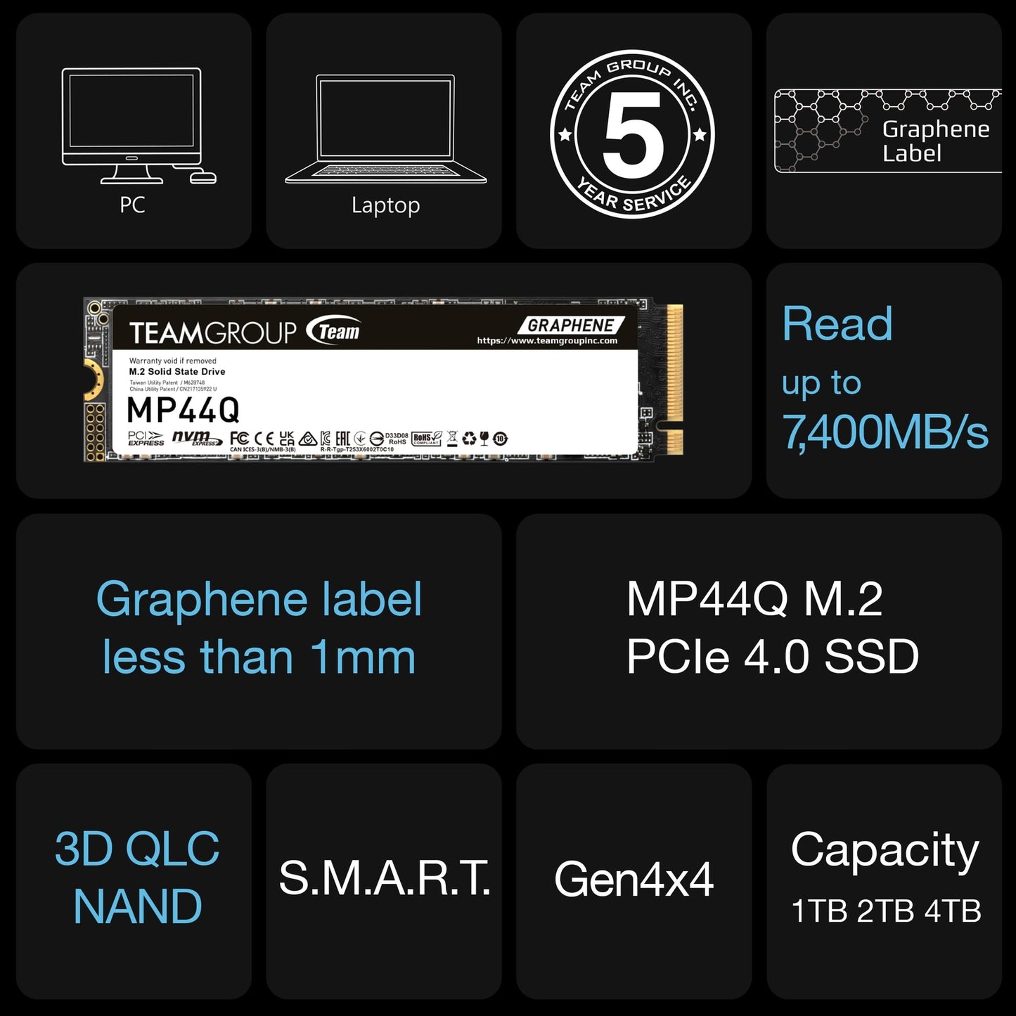 Team Group TM8FFD002T0C101 SSD 2TB | TEAM TM8FFD002T0C101 R SSD
