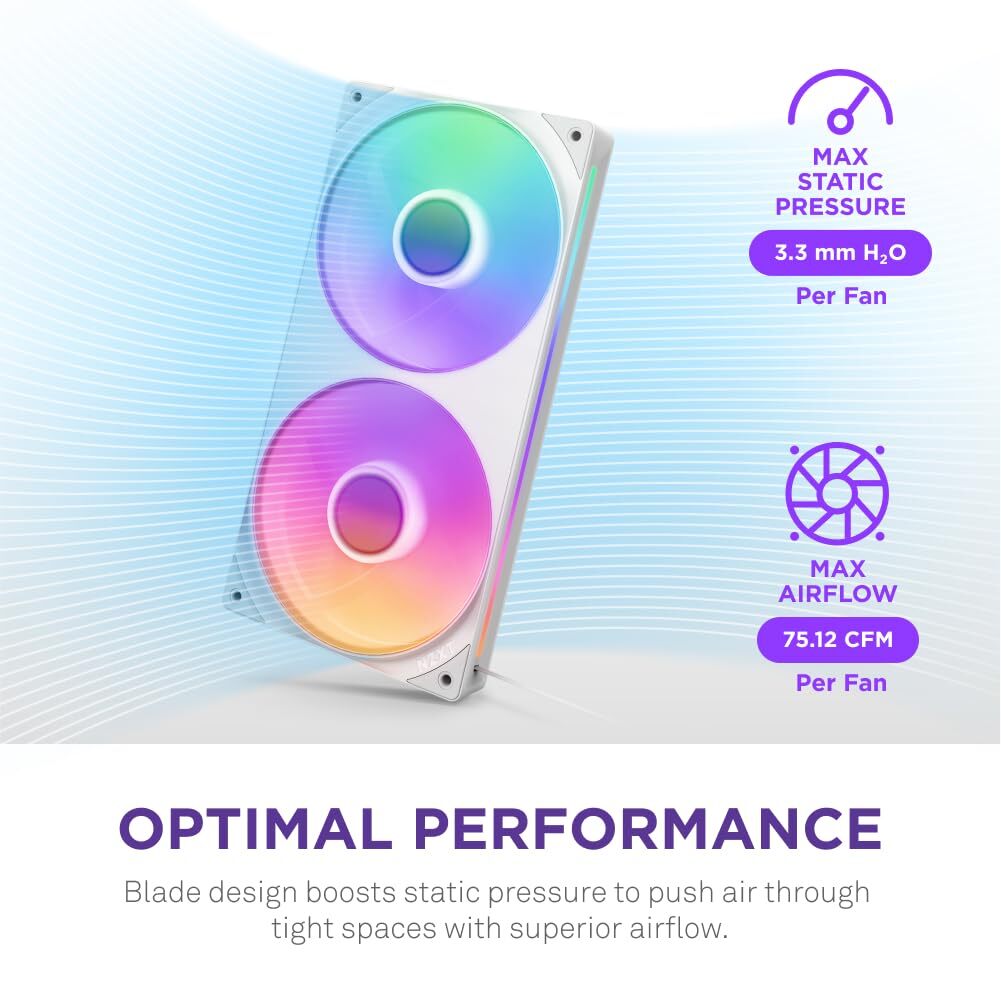 NZXT RF-U24HF-W1 SINGLE-FRAME RGB FAN UNIT NZXT RF-U24HF-W1 R Accessories - PC