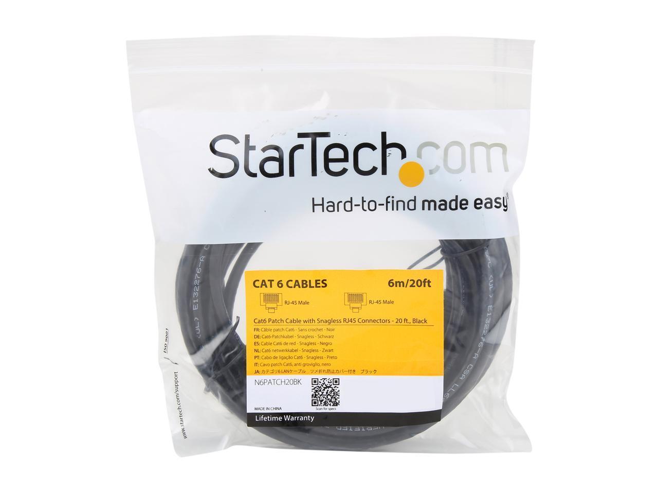 CABLE STARTECH N6PATCH20BK R