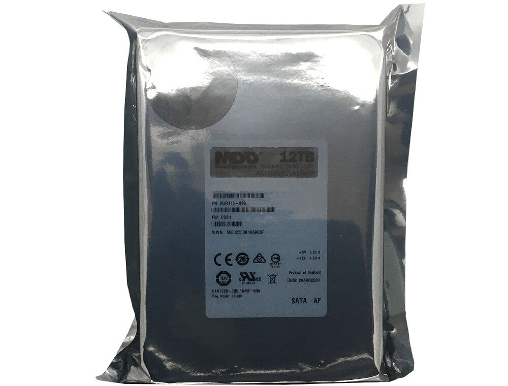 MaxDigitalData 12TB 7200RPM 256MB Cache SATA 6.0Gb/s 3.5inch Desktop Hard Drive