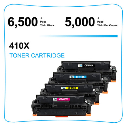 10 Pack 410X CF410X CF411X CF412X CF413X Toner For HP Color LaserJet Pro M452nw