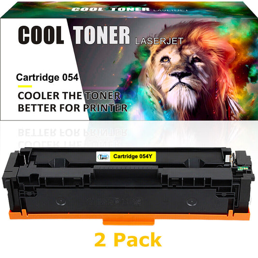 2PK CRG-054 Toner Cartridge for Canon 054 Yellow Imageclass LBP621cdw LBP623cdw