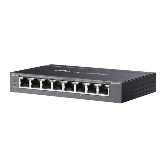 TP-Link DS108GP | Omada 8-Port 1000Mbps Gigabit Unmanaged Switch | 8* PoE+ Port