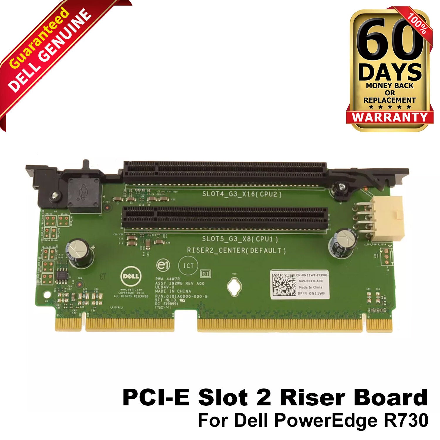 New Dell 392WG PowerEdge R730 R730xd R740xd PCIe Server Riser 2 Card 1 ...