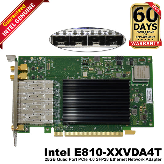 Dell Intel E810-XXVDA4T Quad-Port 25/10GbE SFP28 Network Adapter J5H9G WK9RR