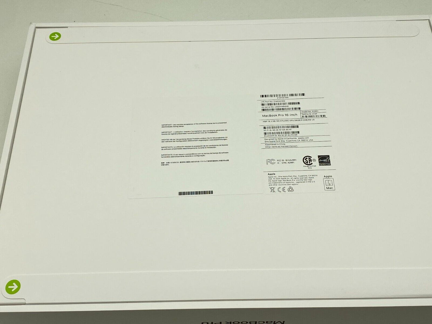 New Apple MacBook Pro 16" 512 SSD, M3 Max, 36GB) 14 Core 30 Core