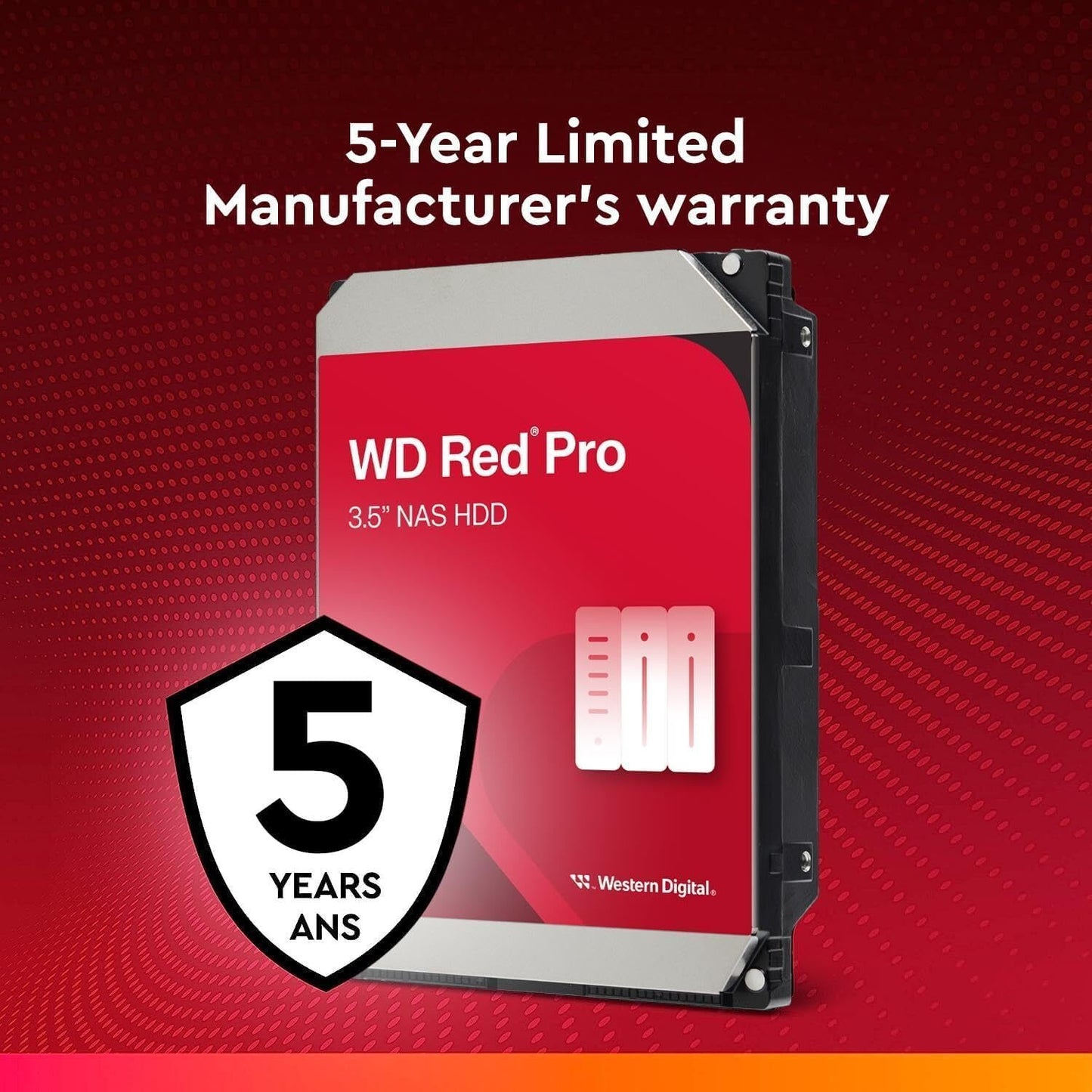 WD 20TB WD Red Pro NAS Internal Hard Drive HDD 512 MB Cache 3.5" WD202KFGX